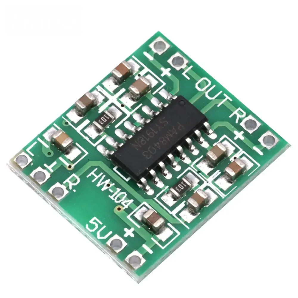 2x3W PAM8403 Mini Digital Amplifier Class D Board 2.5V-5V Power Amplifier for Audio Projects