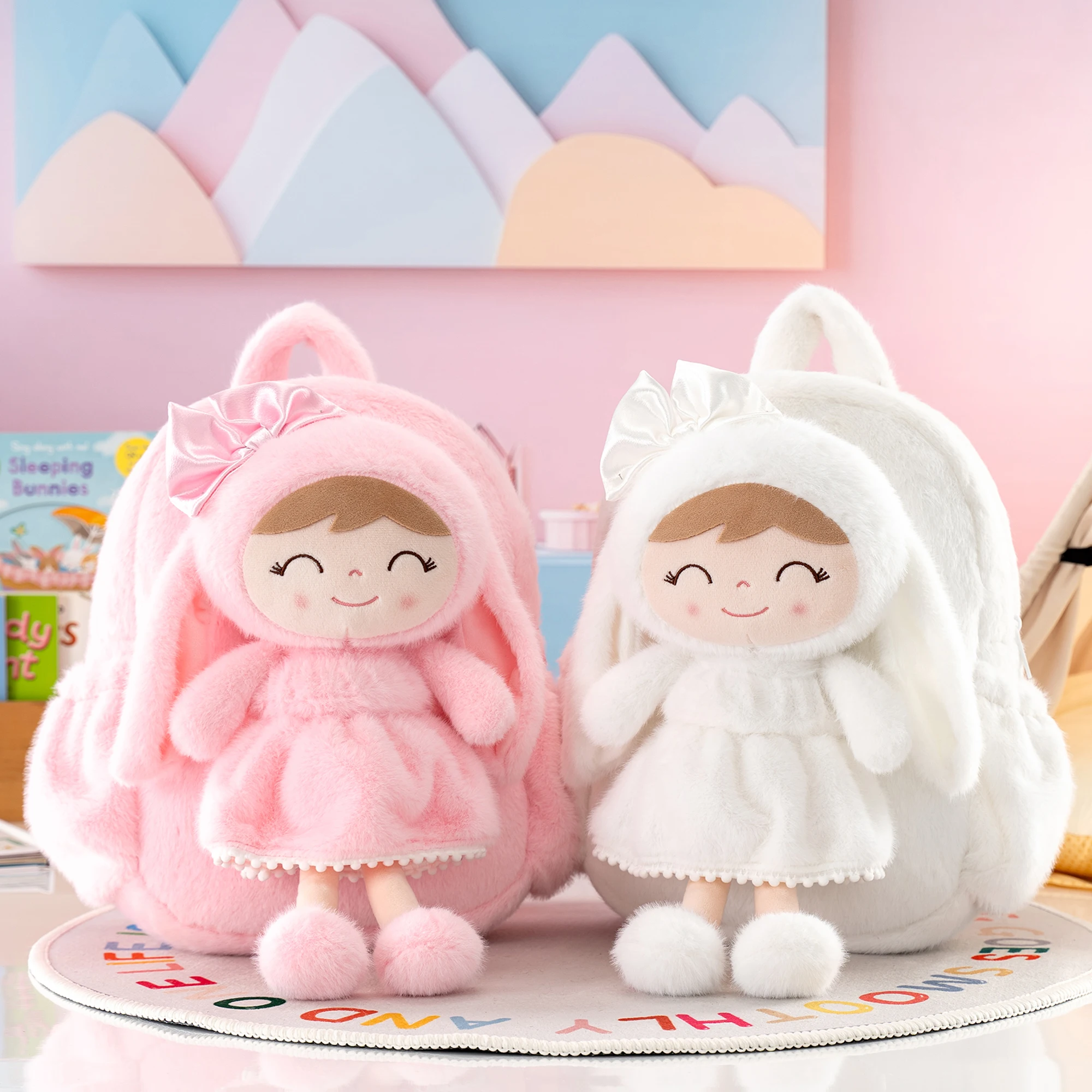 Gloveleya-Sac à dos en peluche pour enfants, série Bunny Butter Rabbit, jouet pour bébé