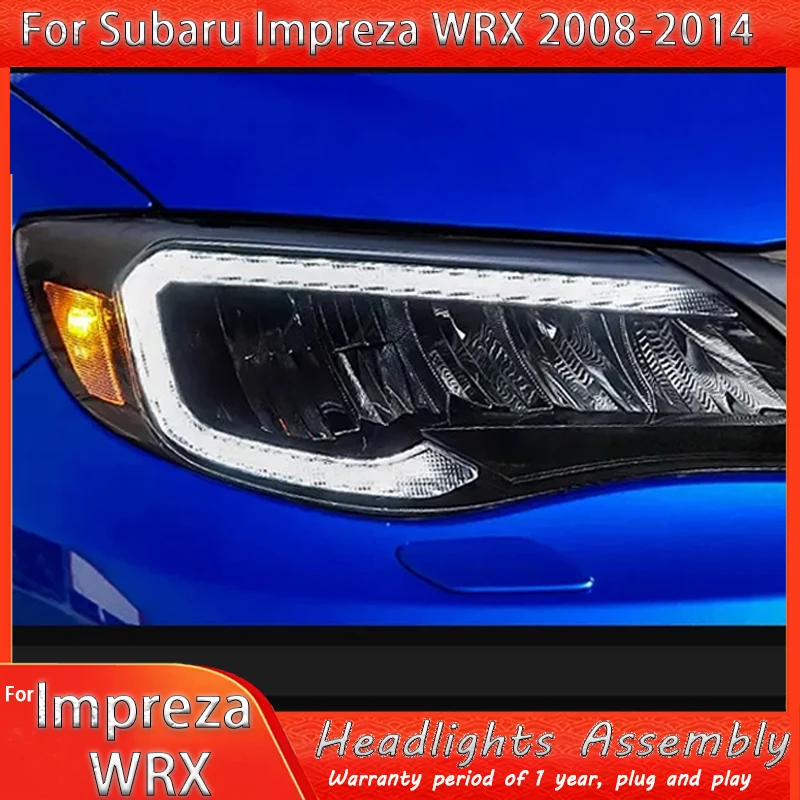 

Для Subaru Impreza 2008-2014 автомобильные лампы, обновленный стиль крыла ангела, аксессуары для линз проектора, светодиодные автомобильные фары, осветительный блок в сборе