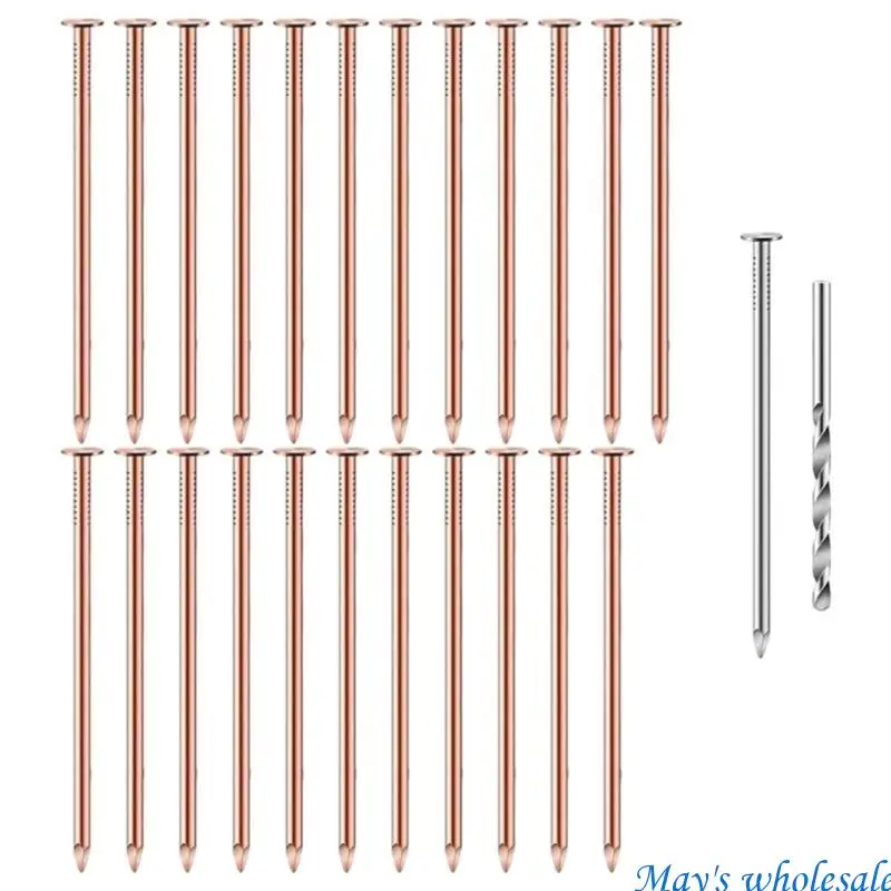 25Pcs Copper Nails Tree Stump Killers Hardware for Killing Trees Removing Stumps 448A