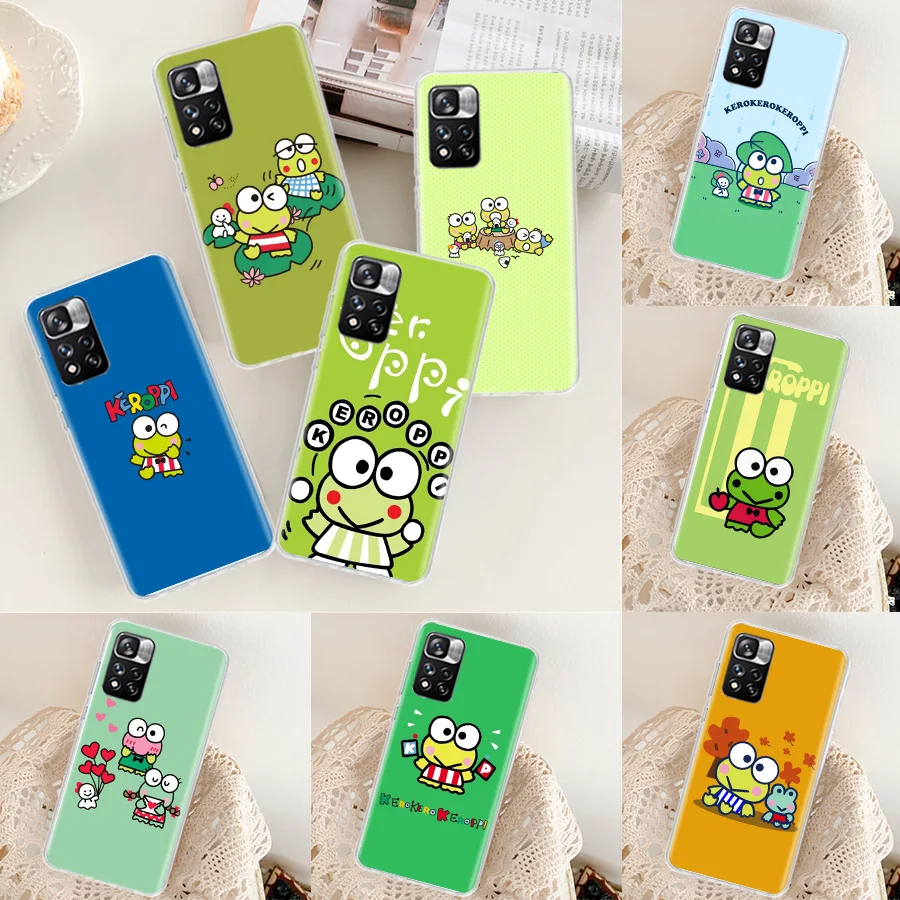 Cartoon K-Keroppi Phone Case For Xiaomi Mi 12 10 Lite 12X 12T 13 5G 11T 10T Pro 11i 11 Ultra 9 8 6X 5X Capa Coque Fundas TPU Cap