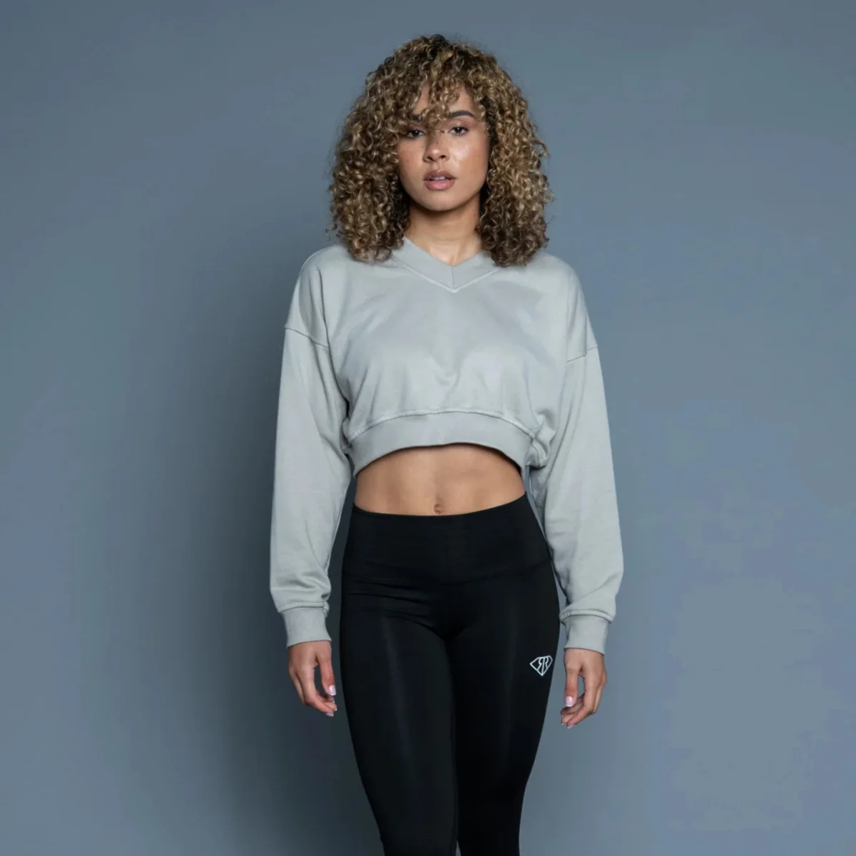 Women Casual  Daily Wear Sweatshirt Solid Color V-neck Long Sleeve Pullovers Casual Cinched Waist T-shirt Fashion Loose Top