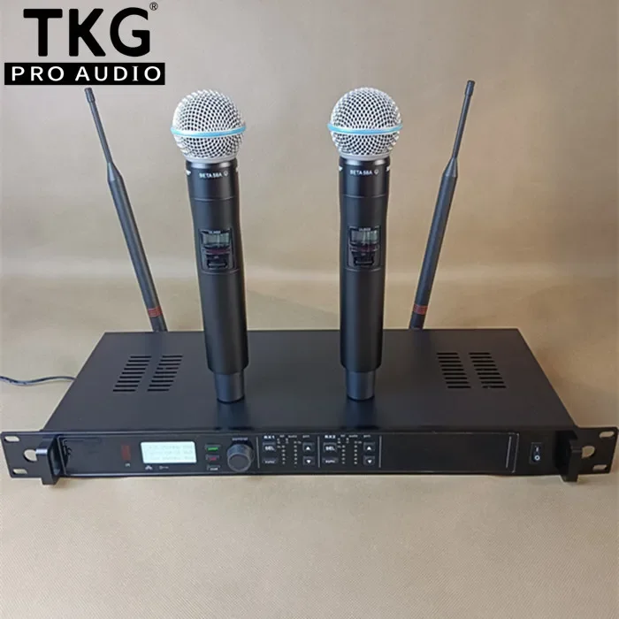 635-668nhz ULXD4D True Diversity uhf performance stage sound dual channel handhold lavalier headset wireless microphone system