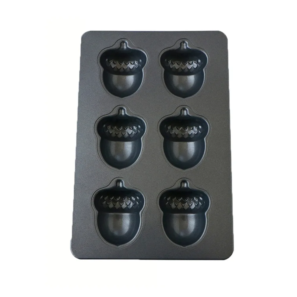 

6/8 Cavity Madeleine Cake Baking Pan Carbon Steel Japanese Style Bread Baking Mold with Lid Thickened Dessert Baking Tray Bakery