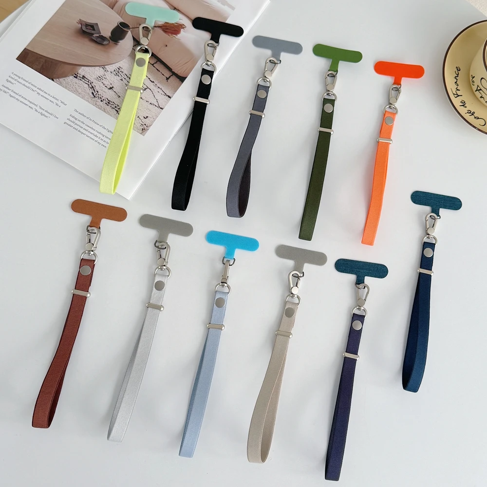 

Корейский Ins, простой короткий многофункциональный ремешок для мобильного телефона на запястье, однотонный чехол для уличной камеры, прочный чехол с защитой от потерь