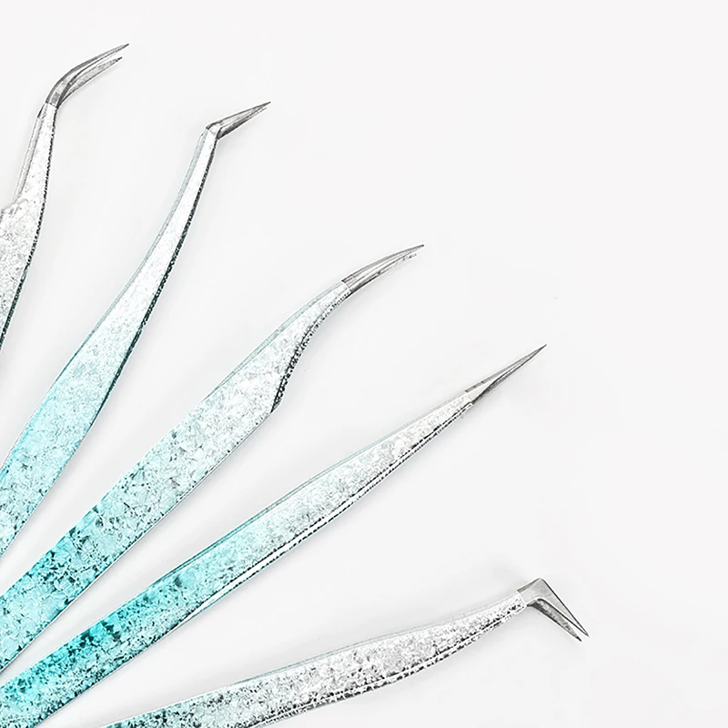 [MP] 2 個 3D 正確なアイスフラワーまつげピンセット帯電防止つけまつげ移植眉毛エクステンションツール