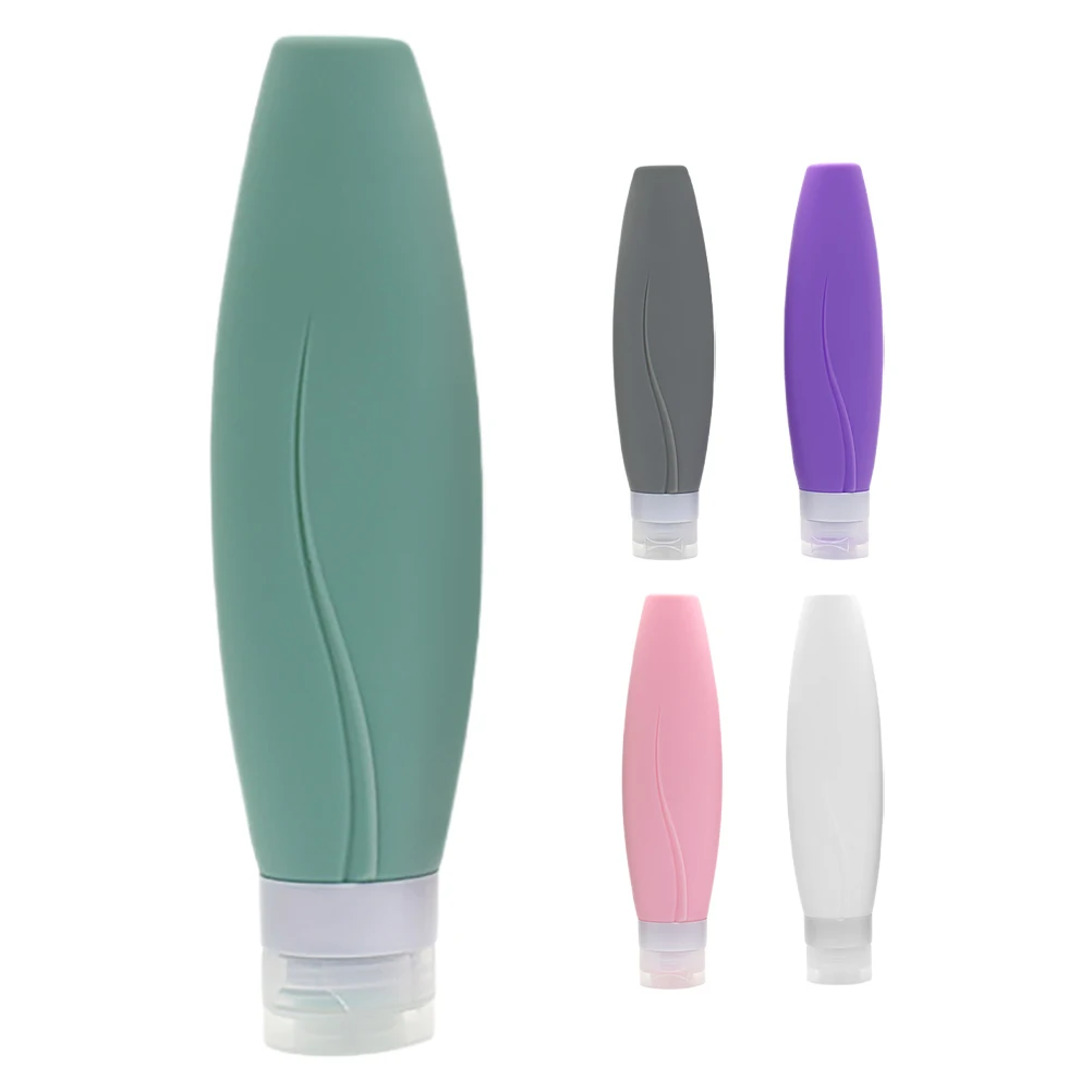 5 個 150 ミリリットルシリコントラベルボトル漏れ防止詰め替えトイレタリー容器シャンプーコンディショナーローションポータブル