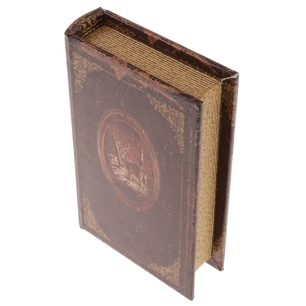 Vintage Simulation Book Props Sturdy Storage Organizer Home Furnishing Ornament for Study Room and Cafe Decor