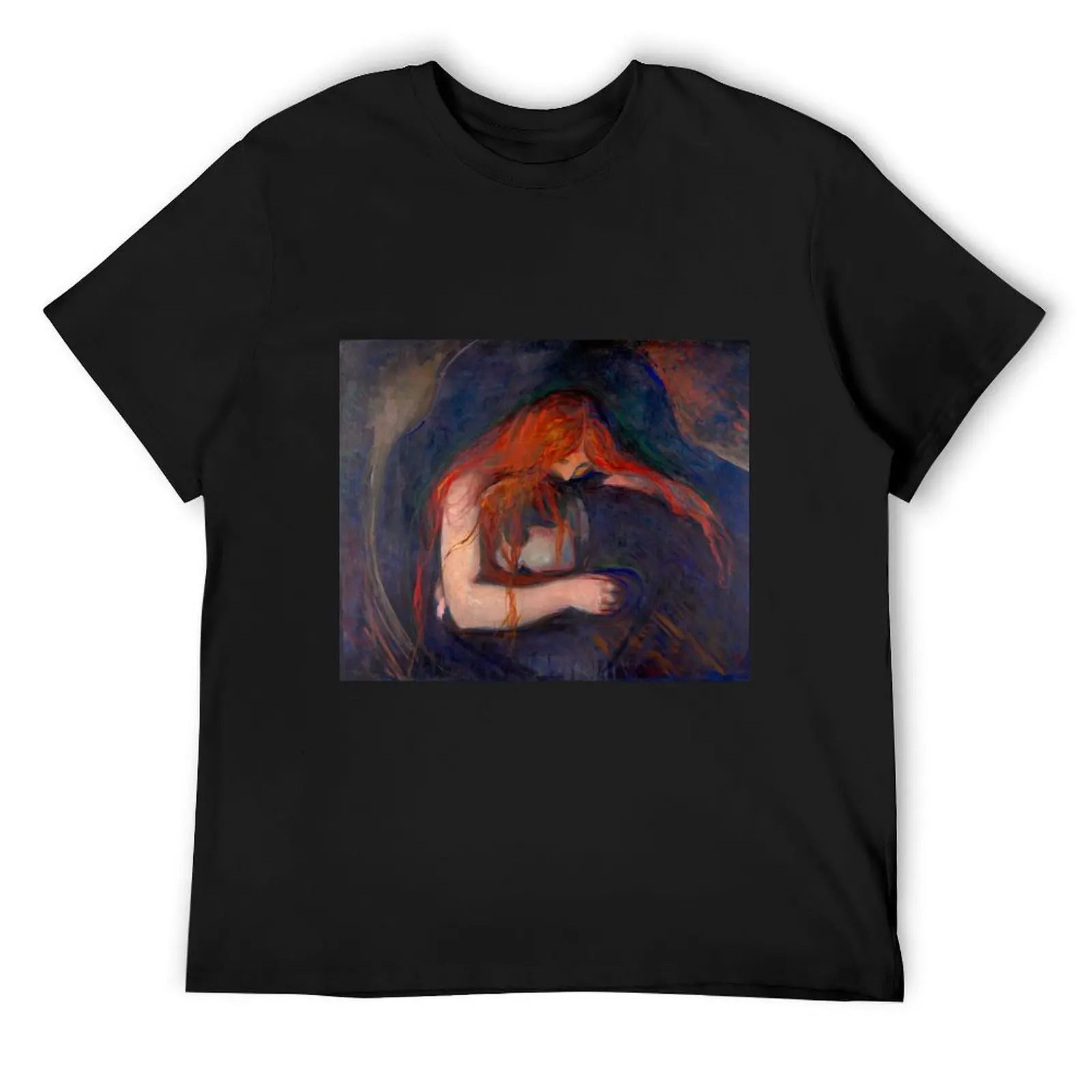 

Edvard Munch: Vampire, 1916–18 T-Shirt Short sleeve tee anime tshirt cheap stuff t shirt men