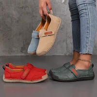 Chaussures en cuir faites à la main pour femmes, mocassins confortables et décontractés à enfiler, chaussures de marche, vente directe d'été 3
