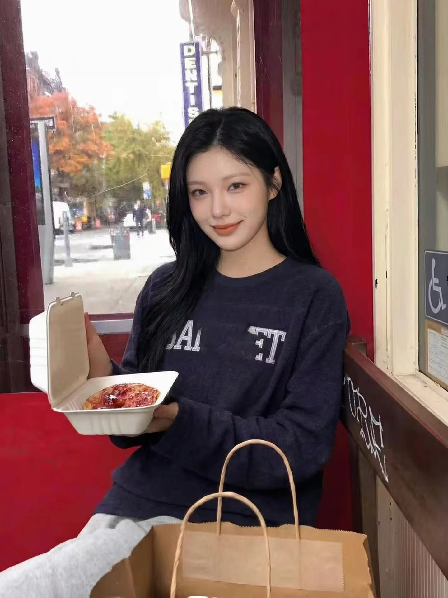 MOSA femmes coupe ample rond Ne sweat lettre broderie décontracté confortable printemps automne Faion Streetwear