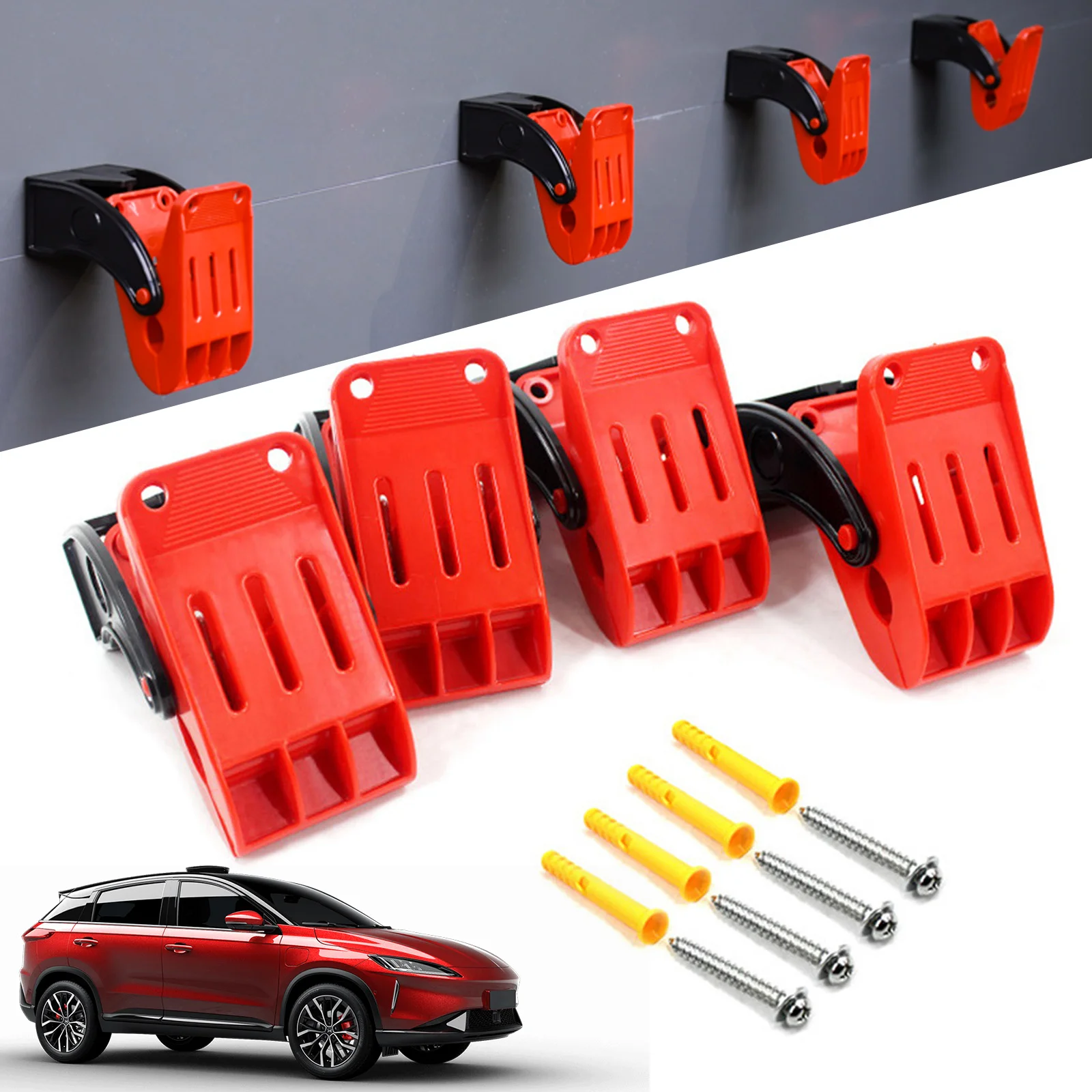 

4Pcs Car Floor Pad Cleaning Hook Carpet Wash Clamp Multifunctional Yoga Mat Clip Auto Tools Wash Clamp Pad Cleaning Hook