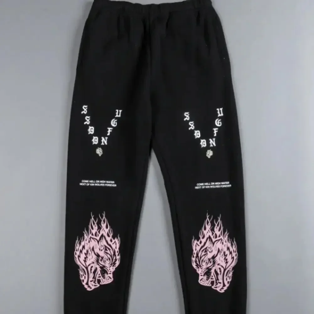 Autumn Winter DARCSPORT SweatPants Joggers Street Pants Pure Cotton Black and White  Casual Warm Oversize Baggy Joggers