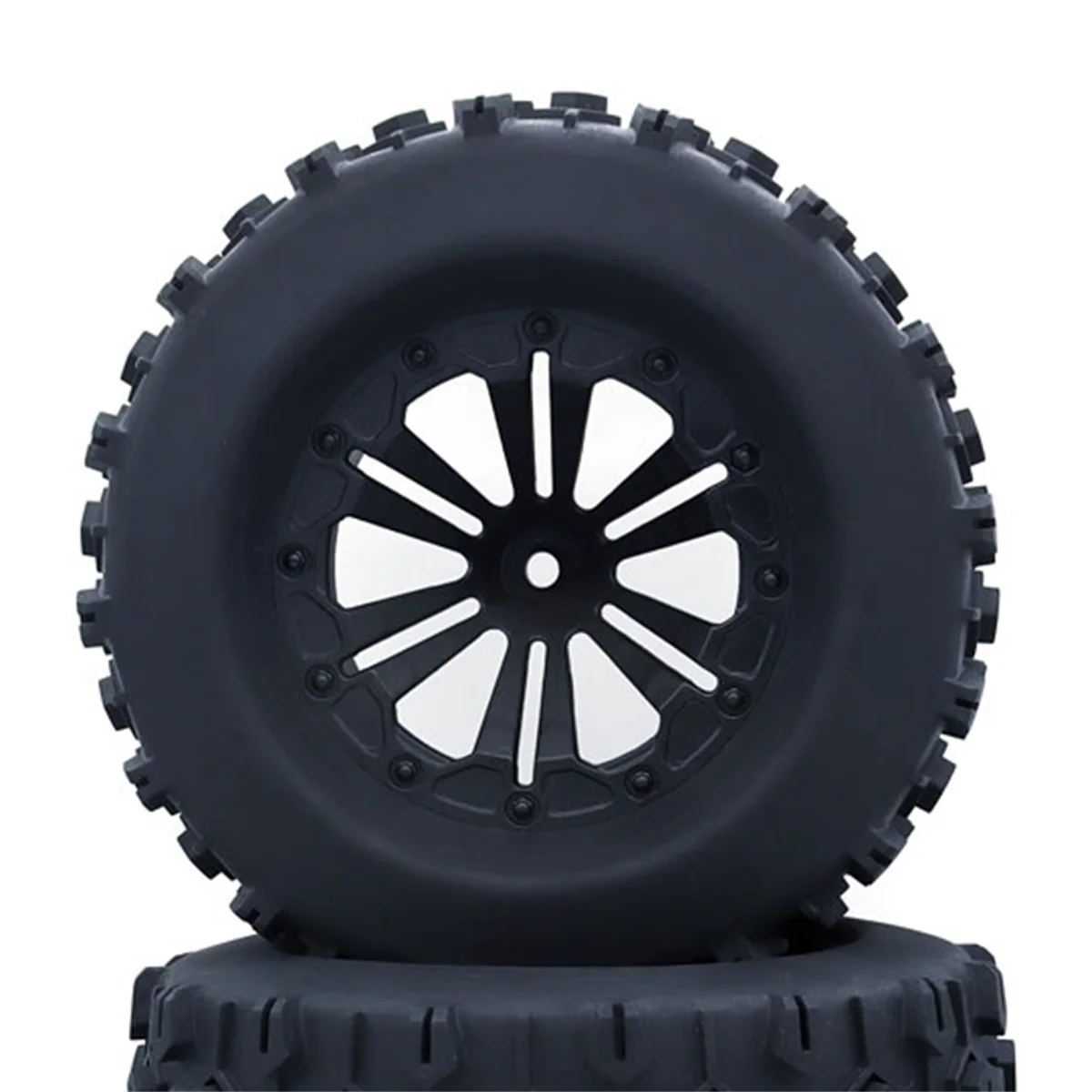 

A15M 4PCS 125mm 1.9 Beadlock Wheel Rim Tire Set for 1/10 RC Crawler Car TRX4 RC-4WD D90 Axial SCX10 II III ,C