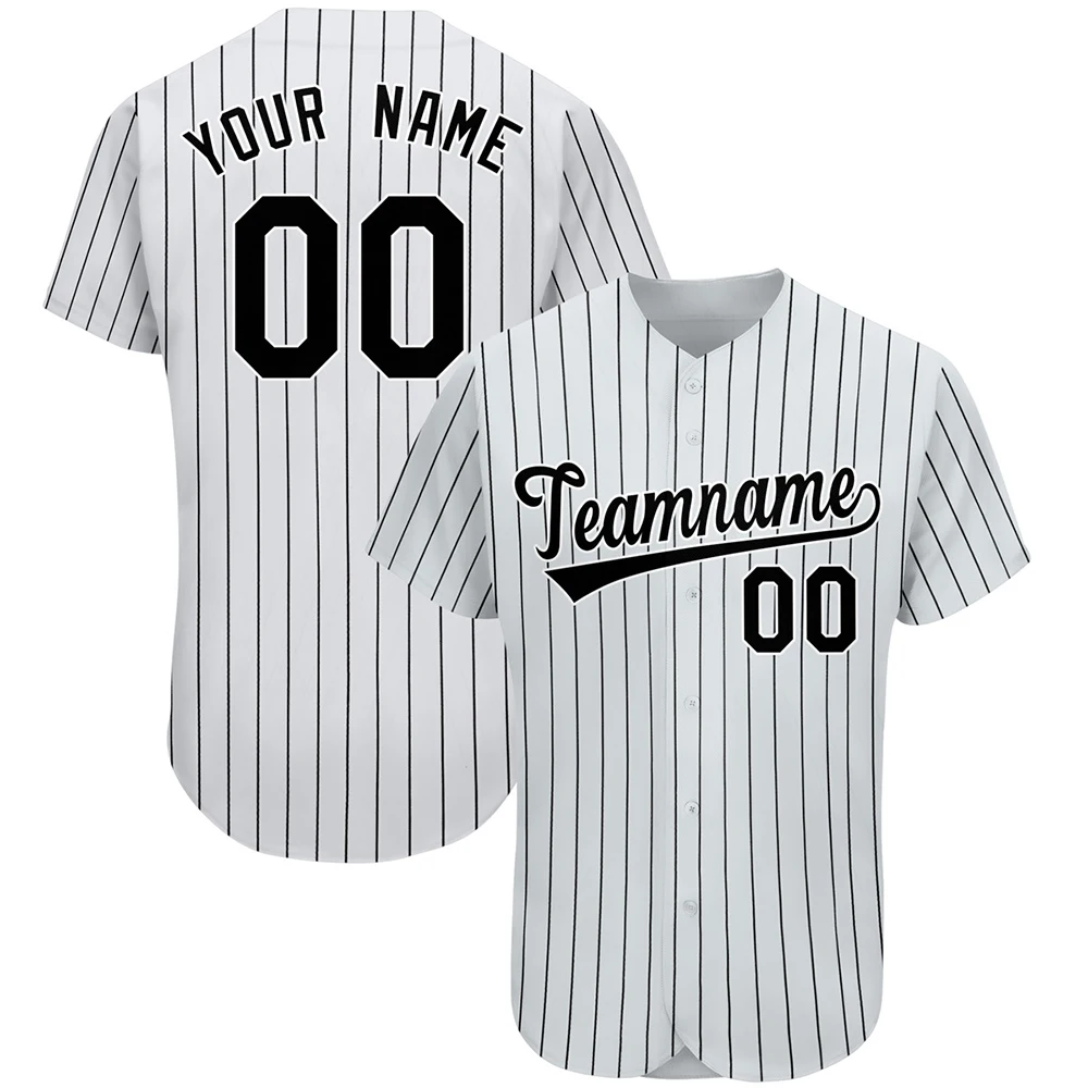 Customizable Baseball Jersey Yankees RedSox Team Shirt Print Team Personal Name Number Stripe Baseball T-shirt Men/Women/Kids