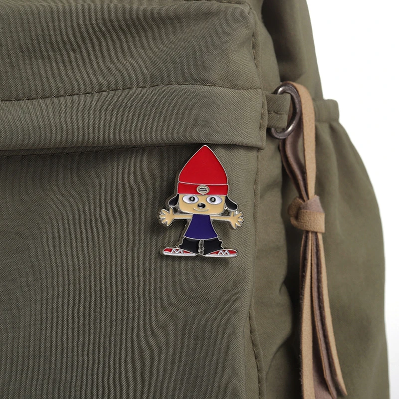 Spel Parappa De Rapper Rode Hoed Hond Cosplay Broche Unisex Legering Badge Emaille Reversspeld Sieraden Kostuum Tas Accessoires Prop