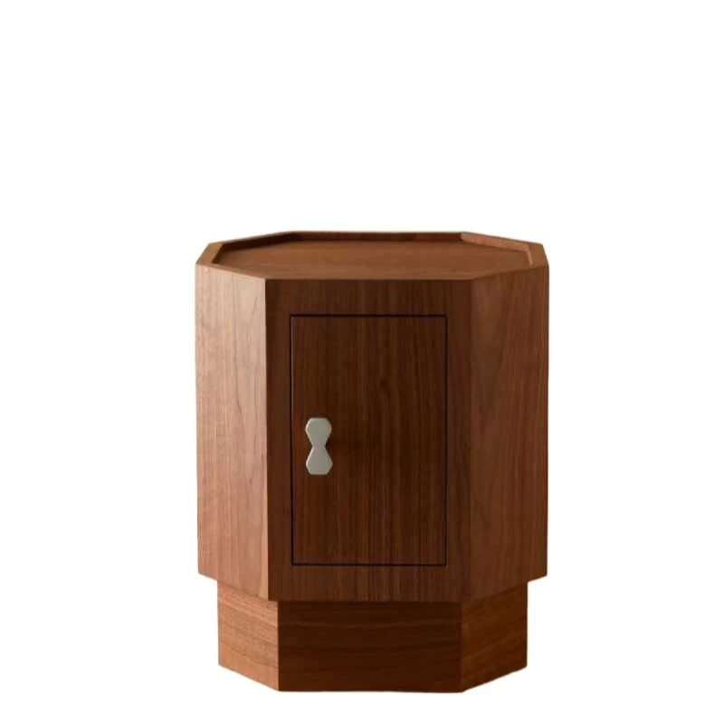 

Medieval retro solid wood personalized bedside table wabi-sabi bedside storage cabinet