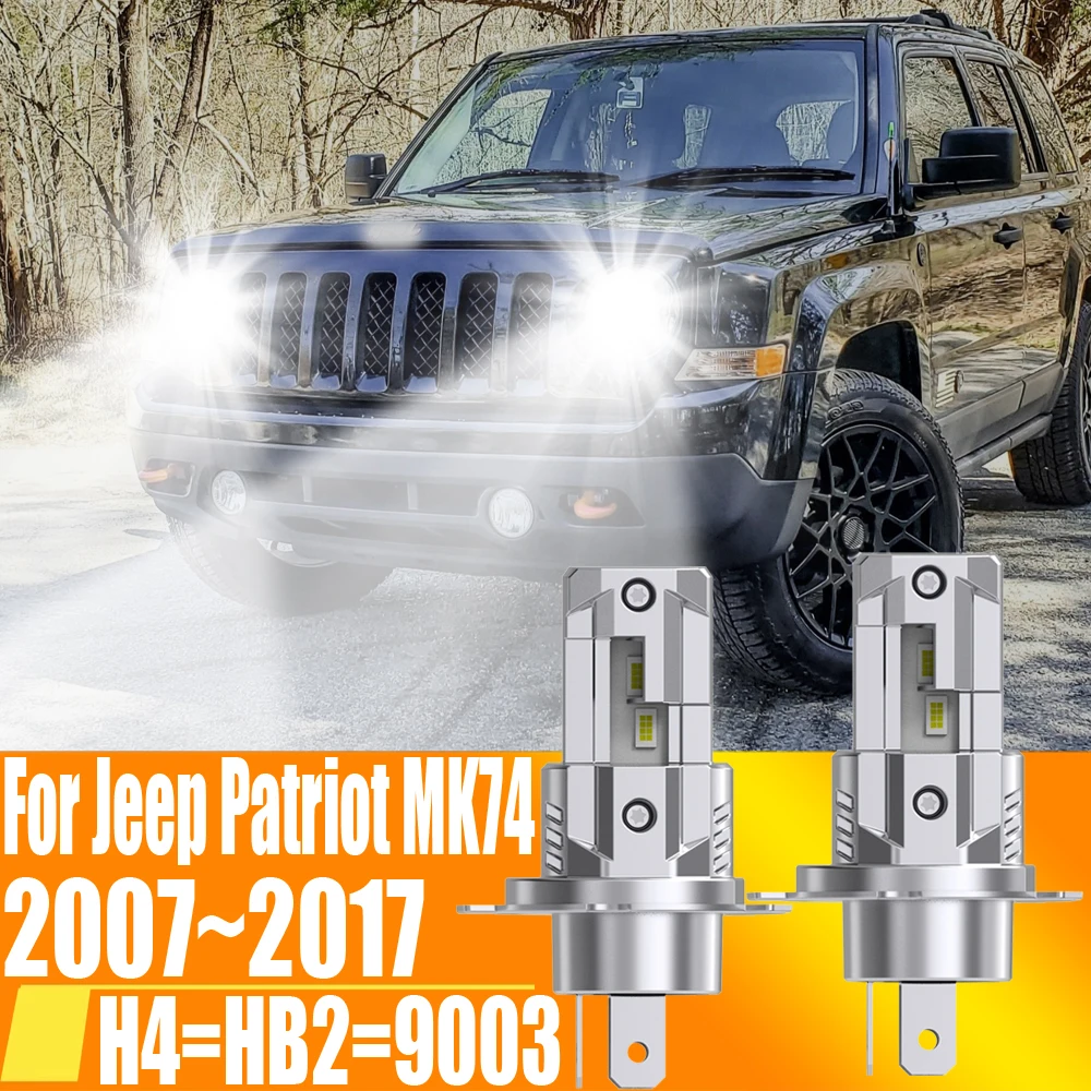 

H4 HB2 9003 Led Headlight Canbus No Error Car Bulb High Power White Fog Light Diode Lamp 12v 55w For Jeep Patriot MK74 2007~2017
