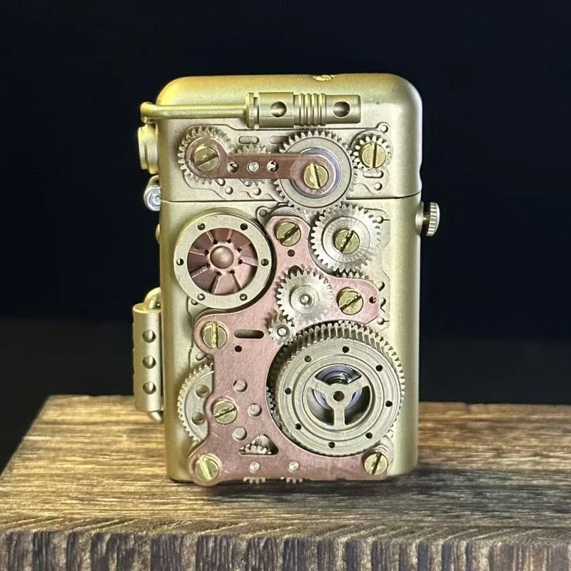 

Steampunk Gear Linked Fuel Lighter, Torrance One Click Catapult Ignition Lighter, Cigarette Accessories, Men's Gift