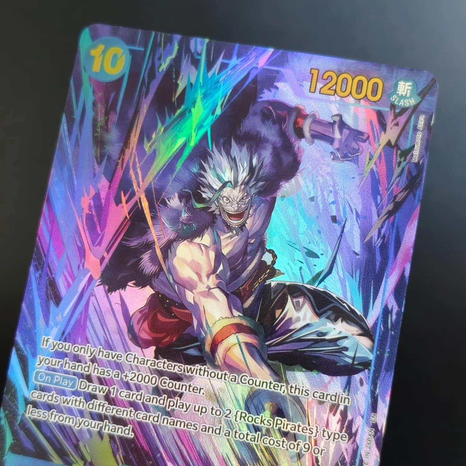 DIY Proxy English OPCG Rocks.D.Xebec OP17-118 Alternate Art SEC Blue Character Die Stärksten Krieger der Welt Spielkarten-Spielzeug – Detail 3