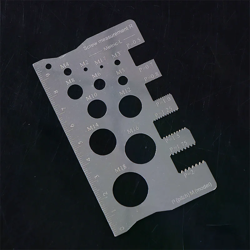 Durabler règle en acier inoxydable règle de mesure de vis mesure de pas précis jauge de filetage règle de mesure de vis mesure