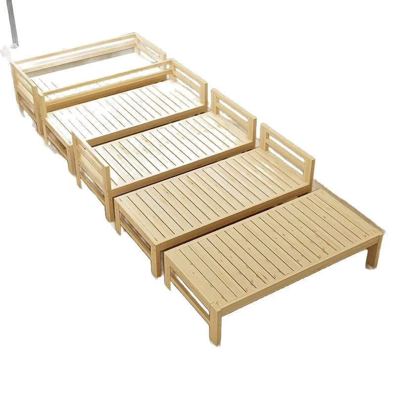 

Solid Wood Baby Splicing Bed Widened With Guardrail Single Bed Can Be Customized