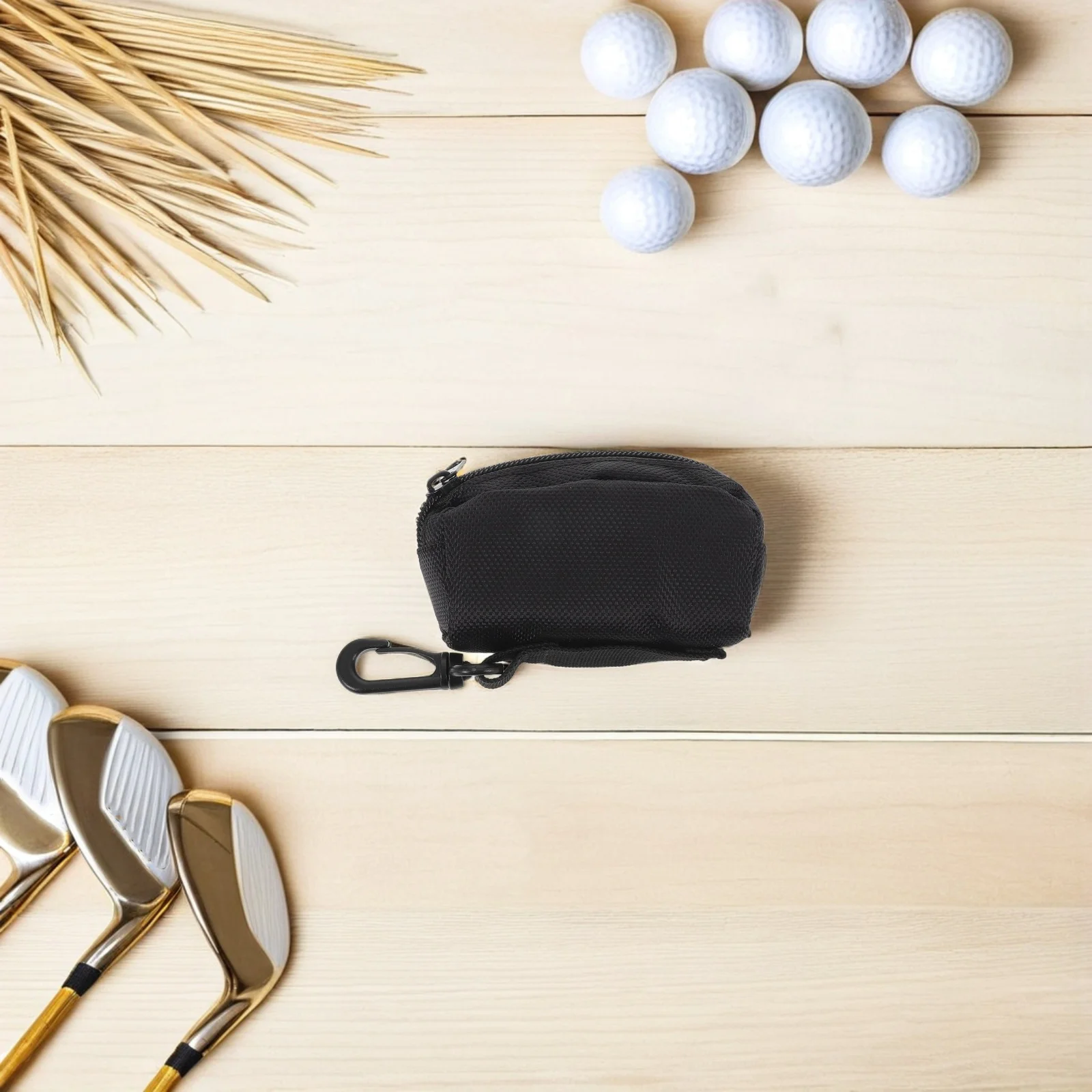 

Golf Waist Ball Bag Portable Lightweight Organizer Pouch Zipper Pocket Hanging Storage for Golf Essentials Golfs Bag Waist