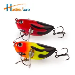 Hanlin Topwater Simulation Cicada Fishing Lures 58mm 12.5g Popper Floating Hard Wobblers Bait Metal Blade Wings Artificial Lures