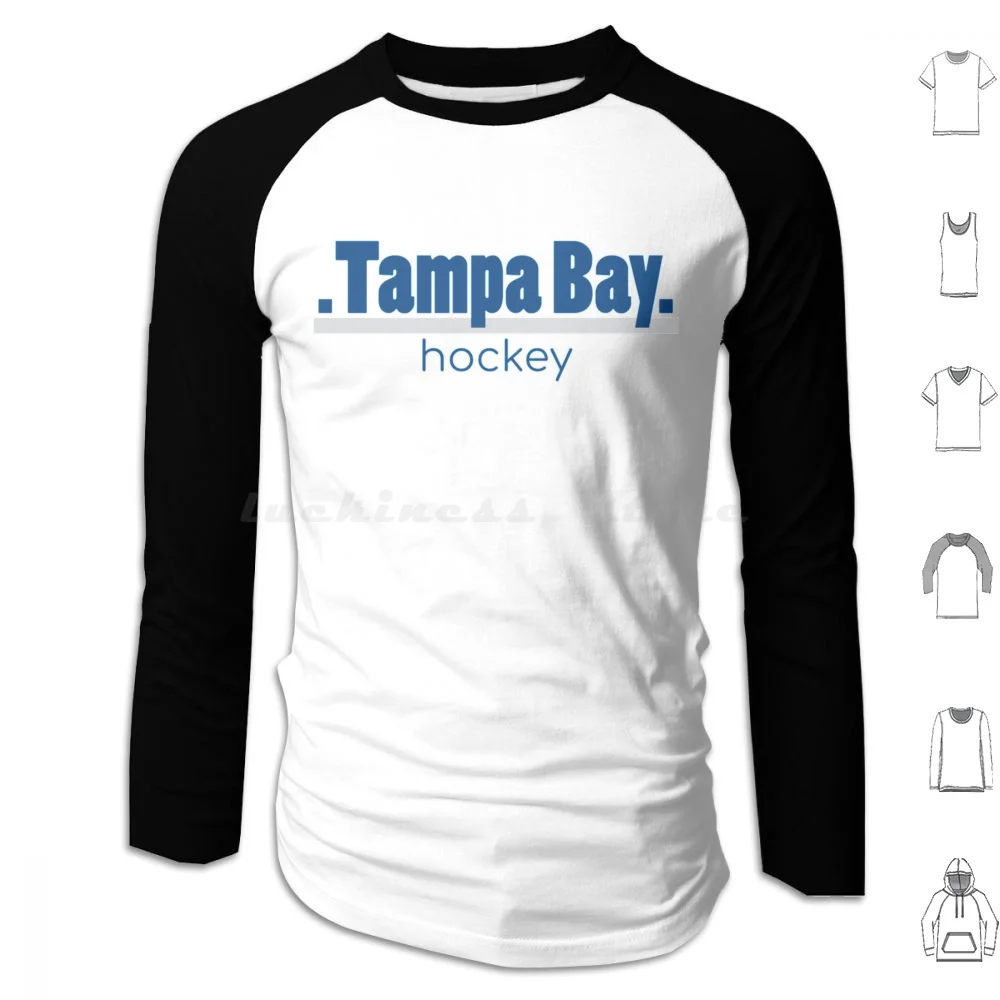 Hockey Long Hoodies Long Sleeve Go Bolt Bolts Hockey Lightning Tampa Tampa Bay Hockey Ice Hockey Ice Hockey Team Fan