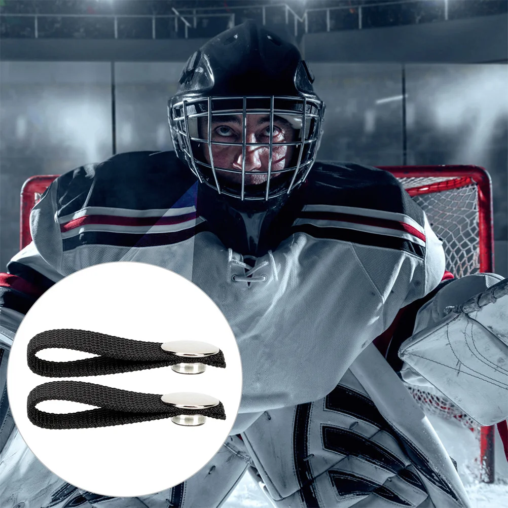 

2Pcs Hockey Chin Straps Adjustable Durable Single Snap Replacement Secure Sports Gear Protective Straps with Snap