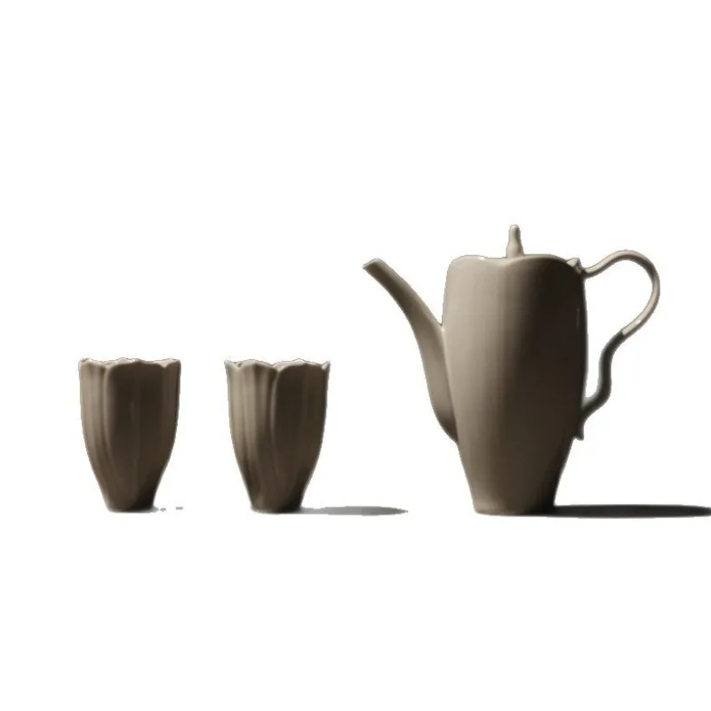 Imitation Song Dynasty literati teapot Kung Fu tea set Tea brewer with filter ceramic tea set