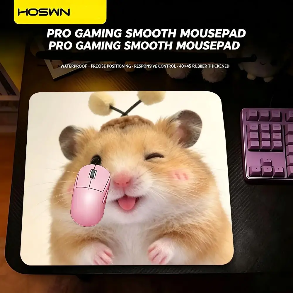 Cute Working Hamster Mouse Pad Cartoon rubber Small mouse pad desktop computer office keyboard e-sports ROGs game