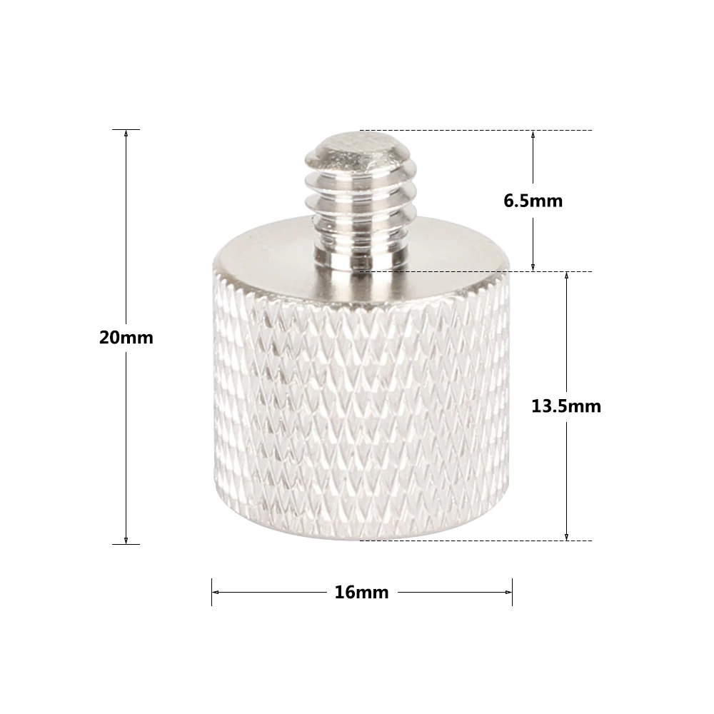 Connettore adattatore a vite Standard CAMVATE con 1/4 "maschio a 3/8" femmina per piastra a sgancio rapido (QR) e treppiede e monopiede per fotocamera