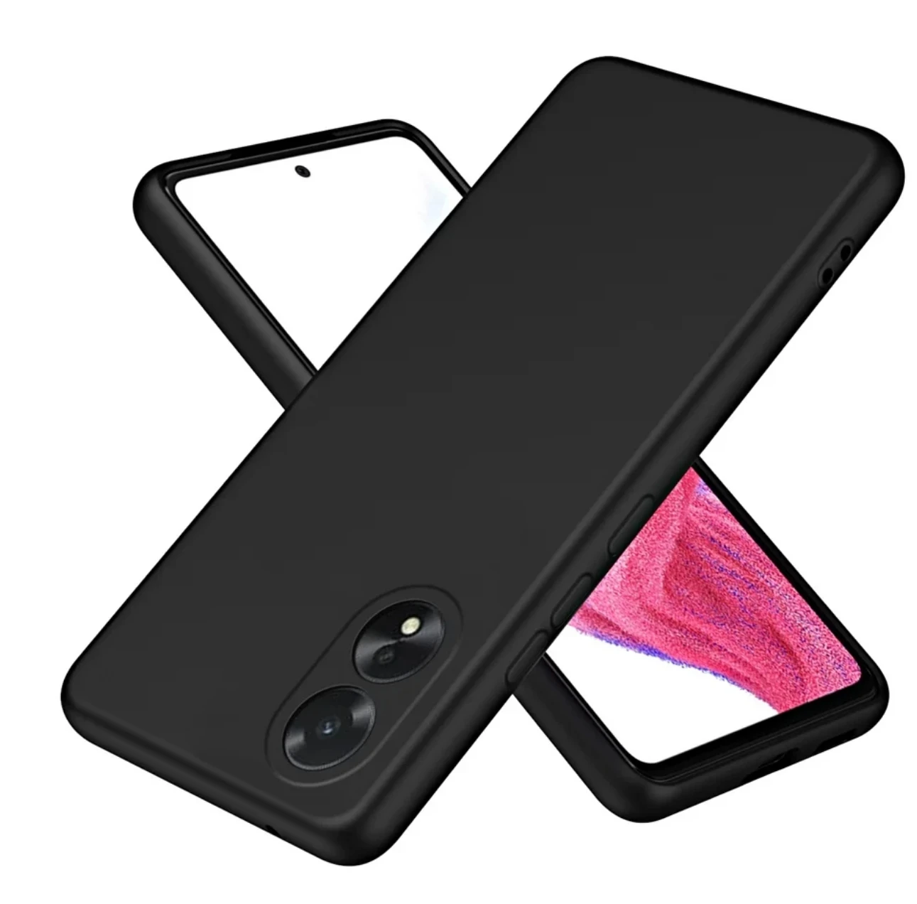 For OPPO A18 A38 4G Rugger Armor Rubber Case,0.2MM Liquid Silicone Case With Soft Lining For Galaxy A78 4G