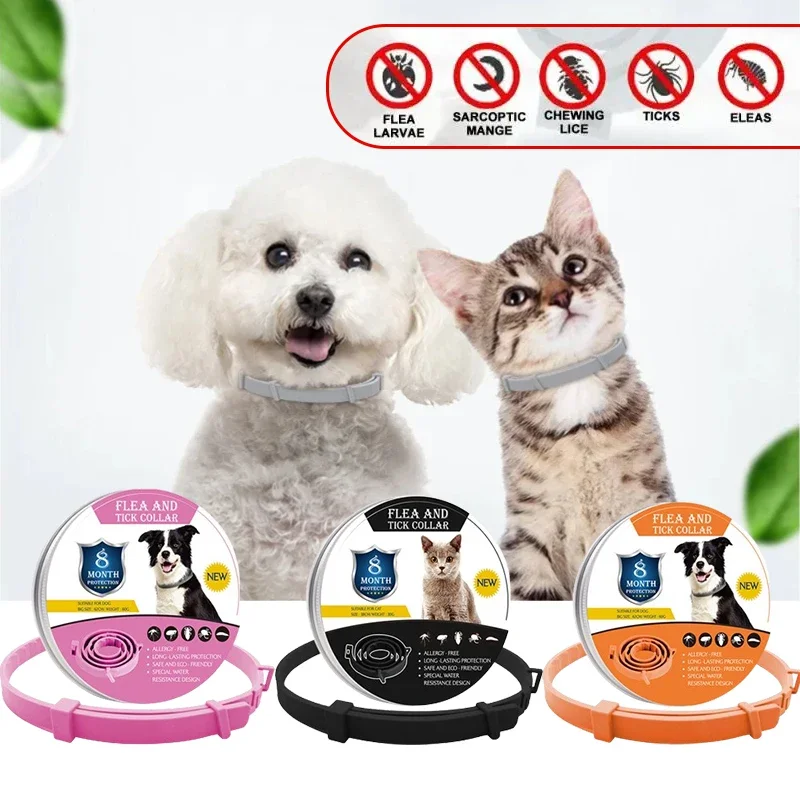 

Pet Anti Fleas Collars for Dog Cat Retractable Adjustable Necklace 38CM/62CM Tick Control Pets Supplies Cats Dogs Accessories