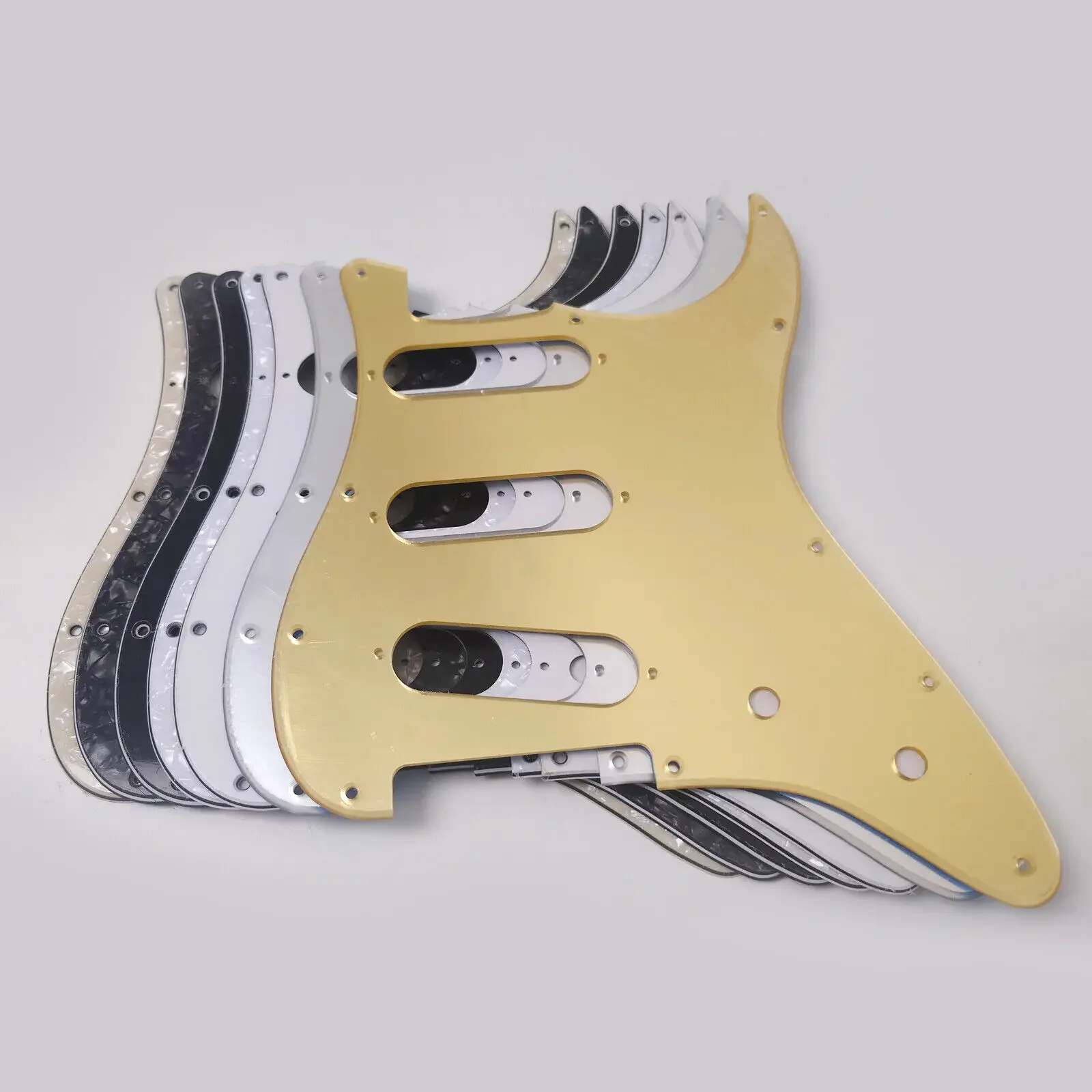 SSS Guitar Pickguard 11 Hole Tri-Sonic Pickups Guitar Scratch Plate For USA/Mexican ST Electric Guitars Replacement Parts