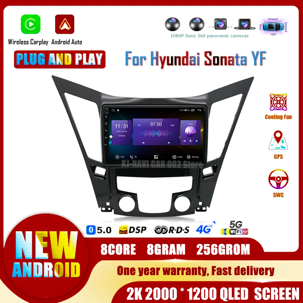 

Android 14 For Hyundai Sonata YF Android All-in-one 2009 - 2015 Car Radio Multimedia System Navigation GPS Player BT DSP WIFI