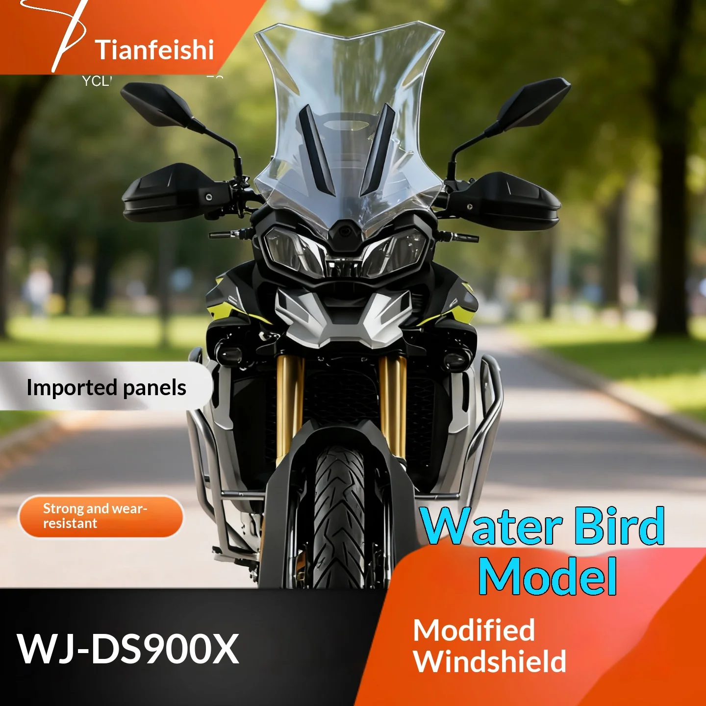 【Premium】 For Voge DS900X Modified Windshield, Water Bird Style Front Windscreen, Motorcycle Wind Deflector Panel