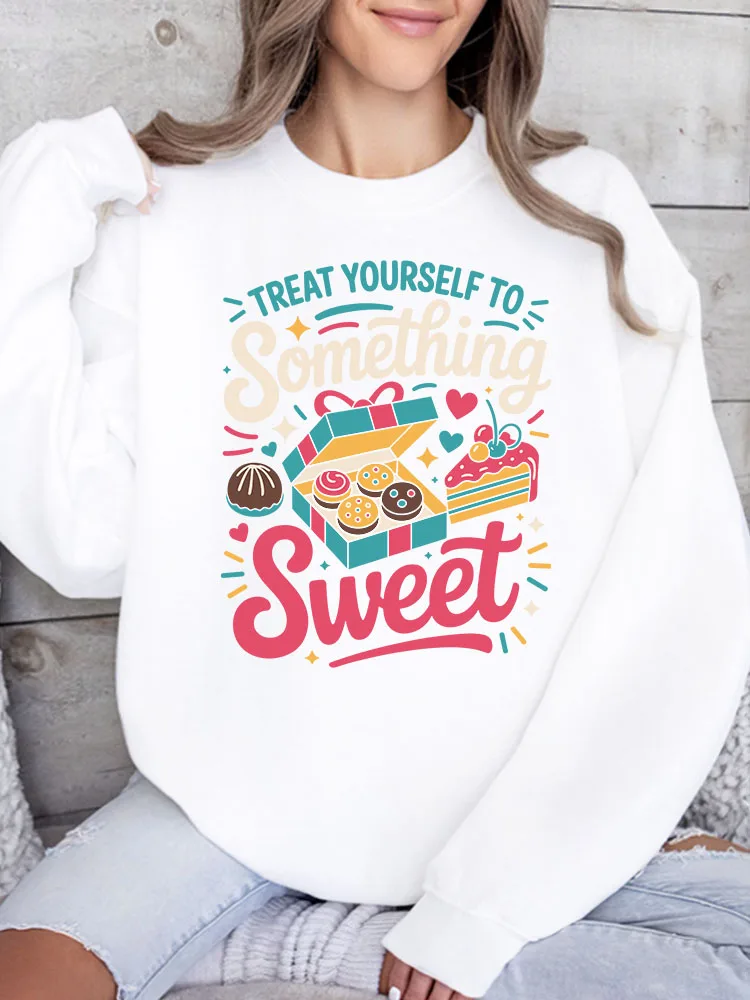 

Something Sweet Women's Graphic Crewneck Sweatshirt Casual Long Sleeve Pullover Loose Fit Streetwear for Fall Winter