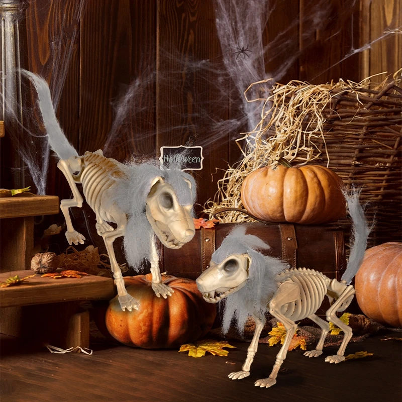 

Dog Animal Skeleton Halloween Fur Skeleton Animal Activity Skeleton Party Decoration Bar Ghost Party Decoration Ornament New