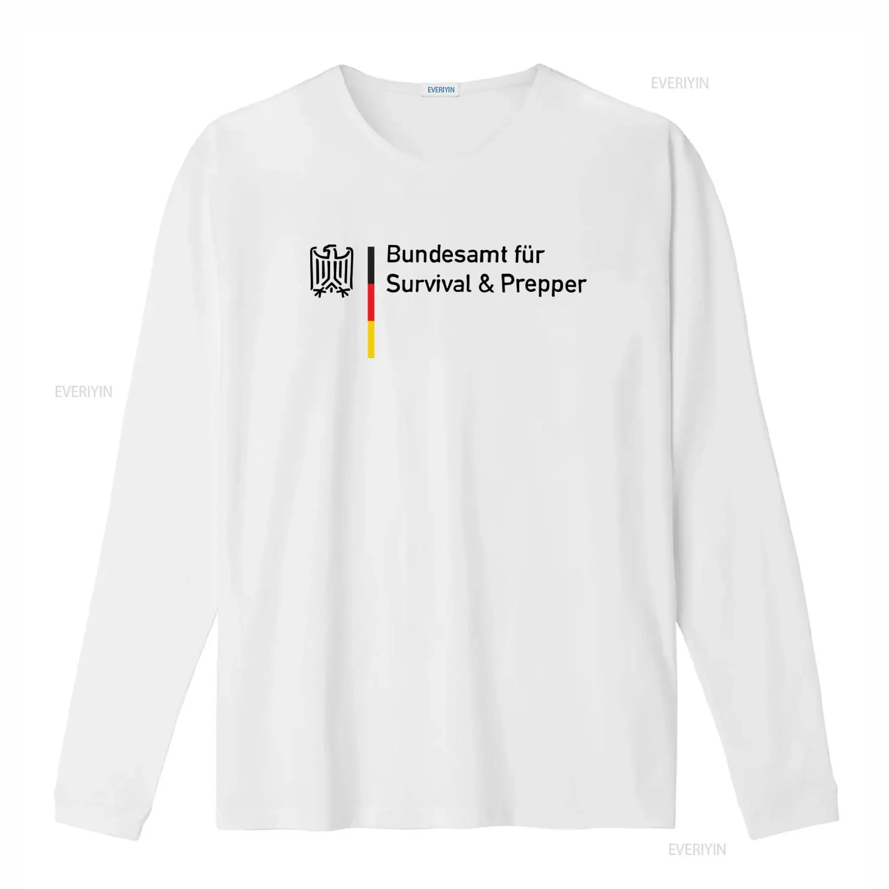 Survival Prepper Eagle German Flag Outdoor Emergency T Shirt 37541 vintage Washed streetwear homme designer clothes Casual