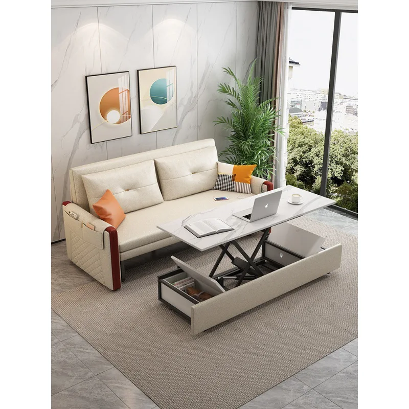 

Foldable sofa bed multi-functional dual-purpose small apartment living room double telescopic bed