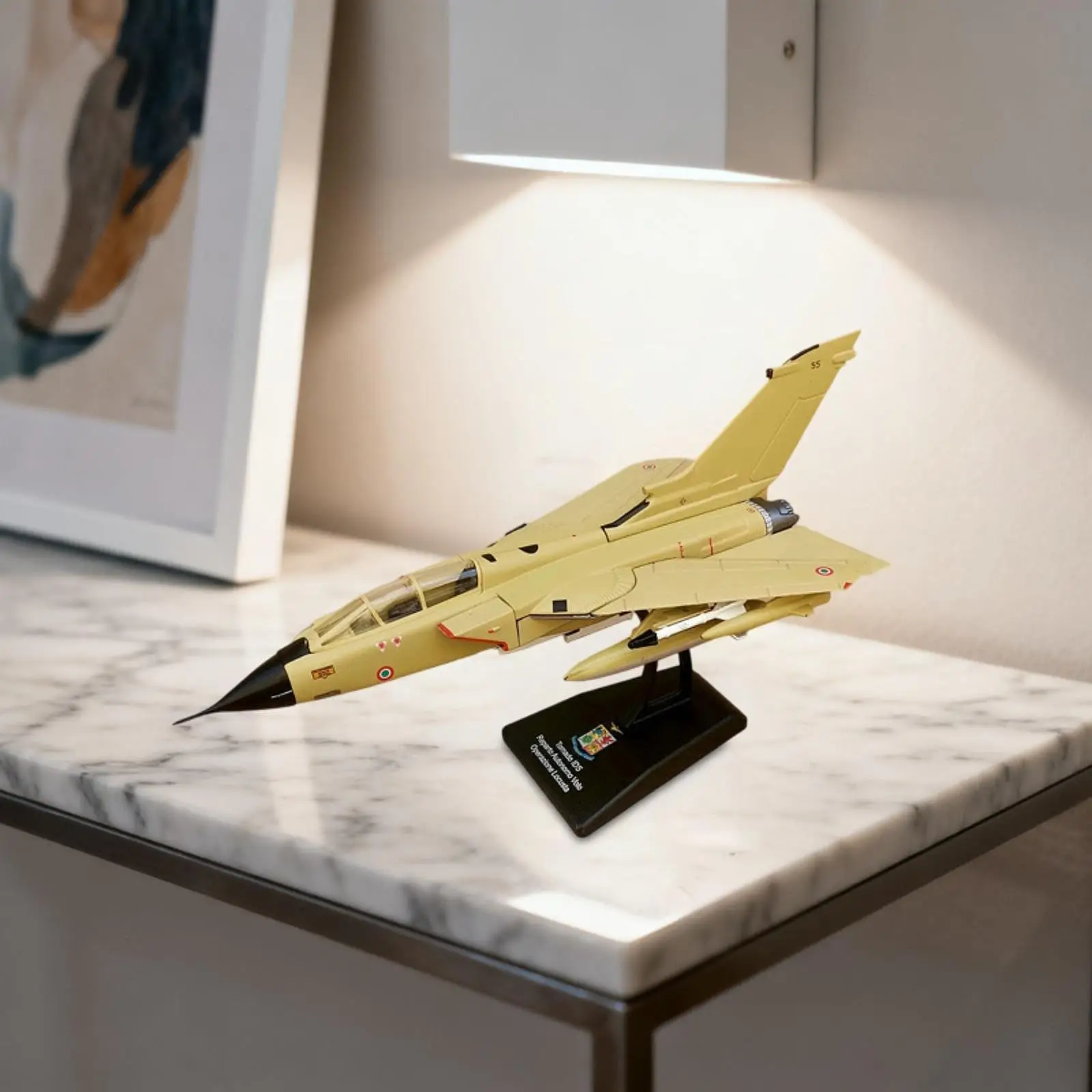 Diecast Alloy 1/100 Scale Tornado Fighter Jet Simulation Fighter Model Gift Airplane Model Toy for Home TV Cabinet Room Ornament