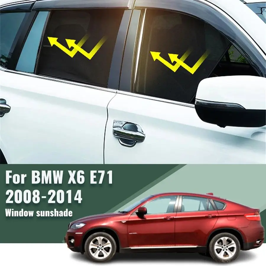 For BMW X6 E71 2008-2014 Car Sunshade Shield Front Windshield Blind Curtain Rear Side Baby Window Sun Shades Visor