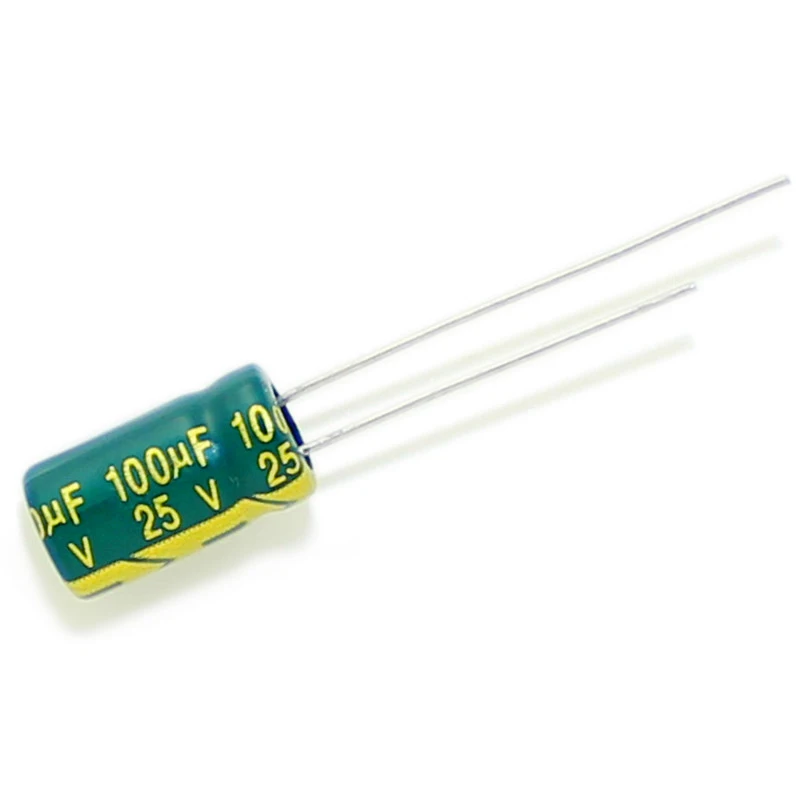 25v100uf High frequency low resistance aluminum electrolytic capacitors 6x11mm 20PCS