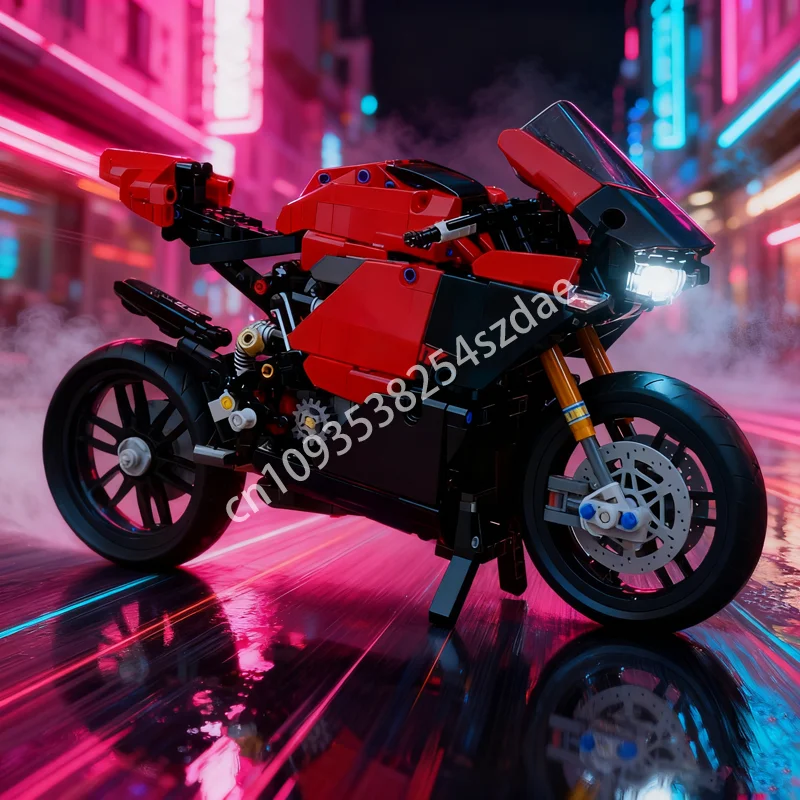 

665pcs MOC KWR Ducati Panigale Superbike Technical Model Building Toy Blocks Construction DIY Christmas Gift Creative Idea Kids
