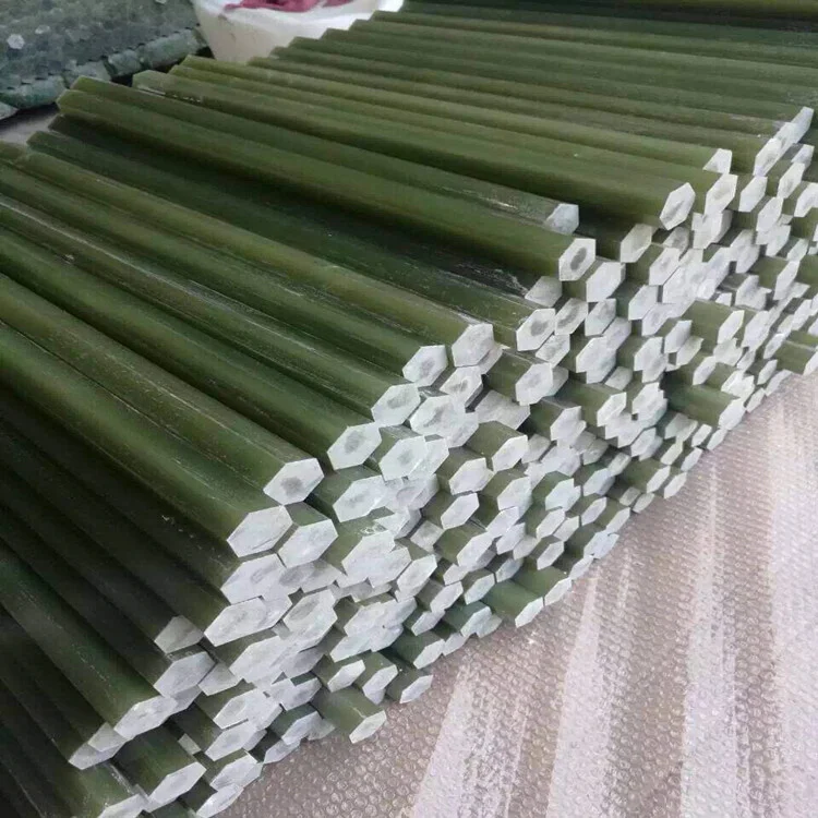 2Pcs Green Epoxy Rod Epoxy Laminated Glass Cloth Insulation Stick Rod Glass Fiber Resin Rod Length=500mm