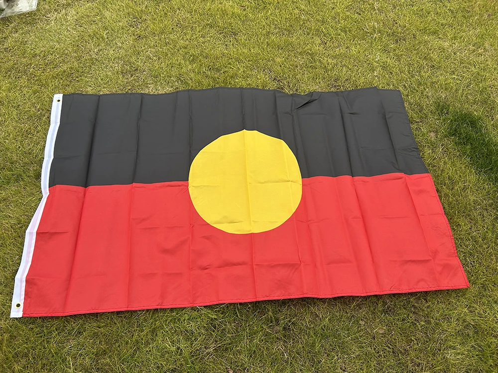 SKY BANDE Bandera de Australia aborigen de poliéster colgante