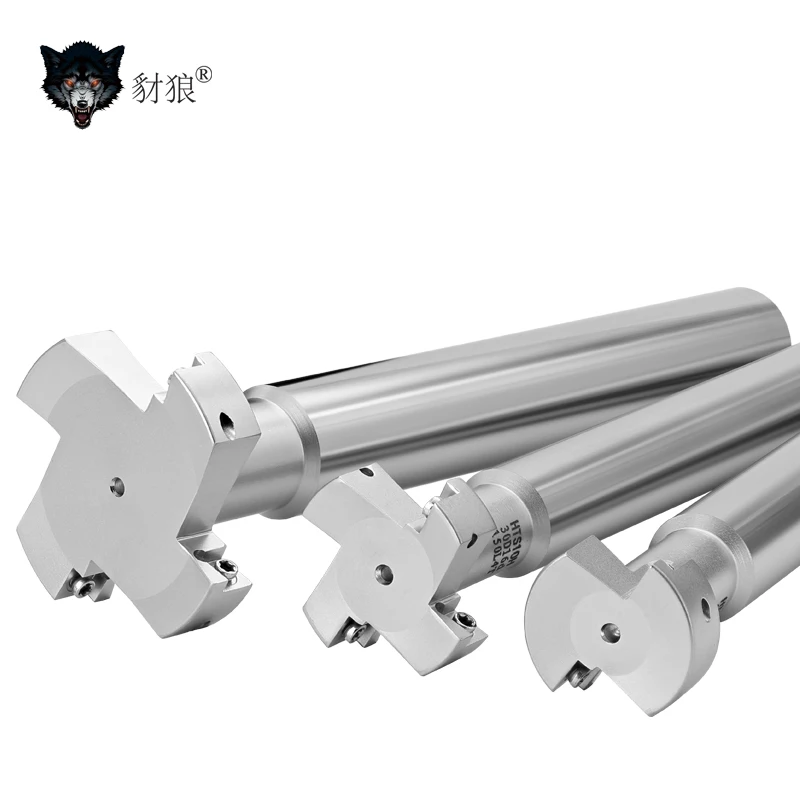 

CNC T-groove milling cutter Rod HTS series slotting three sided milling cutter Rod T-shaped milling cutter shank Slot width 10mm