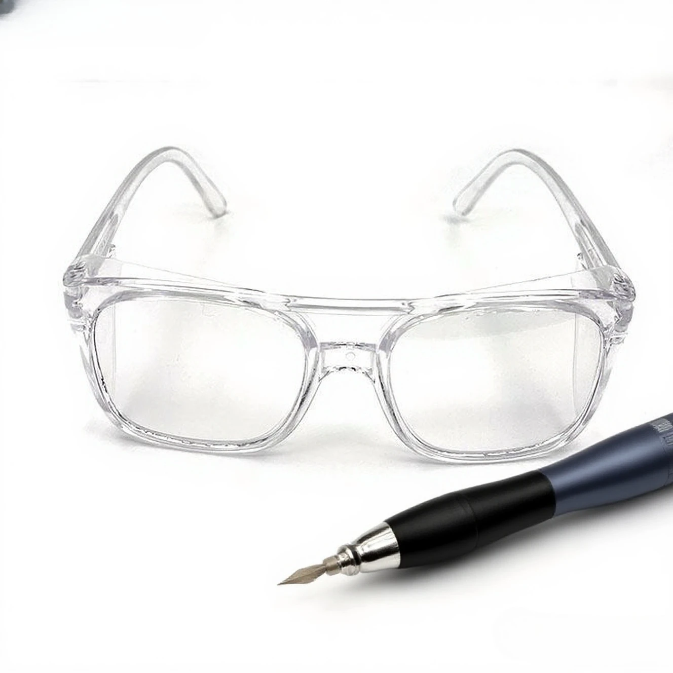 2 SZT. Przezroczyste Okulary Manicure do Polerowania Paznokci, Chroniące Przed Kurzem i Wodą, Zapobiegające Rozpryskiwaniu się w Oko, Narzędzie do Usuwania Lakieru Hybrydowego